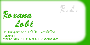 roxana lobl business card